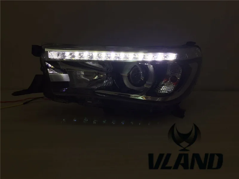 VLAND фабрика для автомобиля фара для Revo светодиодный фар Vigo Hilux светодиодный головного света с дневной свет H7 ксеноновая лампа