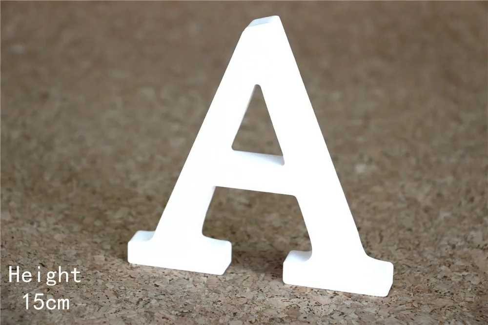 Новейшая 15 см искусственная деревянная белая греческая буква алфавит слово, используемое для домашнего свадебного украшения 3D наклейки на стену название - Цвет: Greek  letter