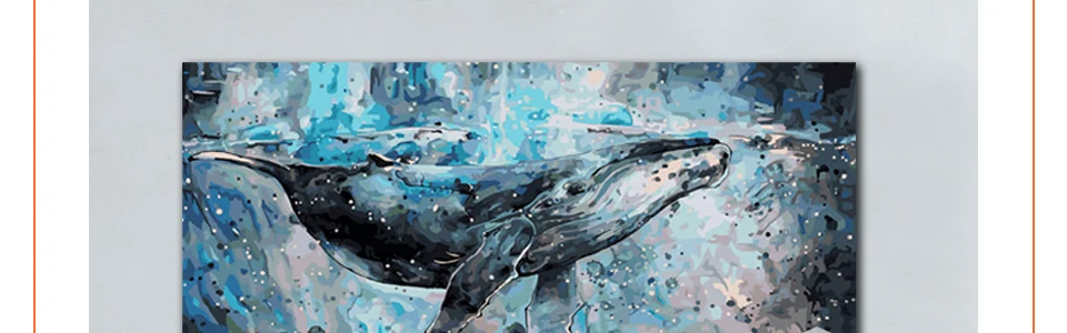 Модульная картина Balaenoptera musculus цифровая краска по номерам аниме плакат картина по номерам синий большой кит