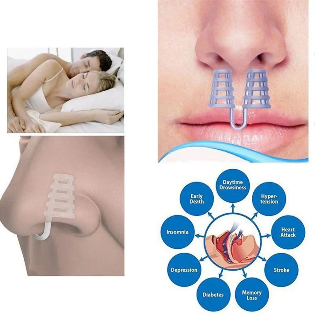 1/5 шт здорового сна оборудование решения Стоп храпа Магнитный против храпа апноэ зажим для носа мини Прозрачный Анти-храп устройство Лидер продаж