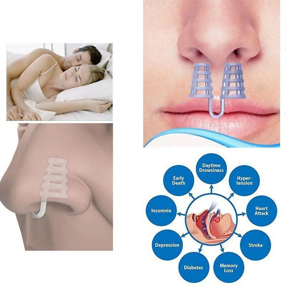 

1/5pcs Healthy Sleeping Aid Equipment Stop Snoring Magnetic Anti Snore Apnea Nose Clip Mini Transparent Anti-Snoring Device hot