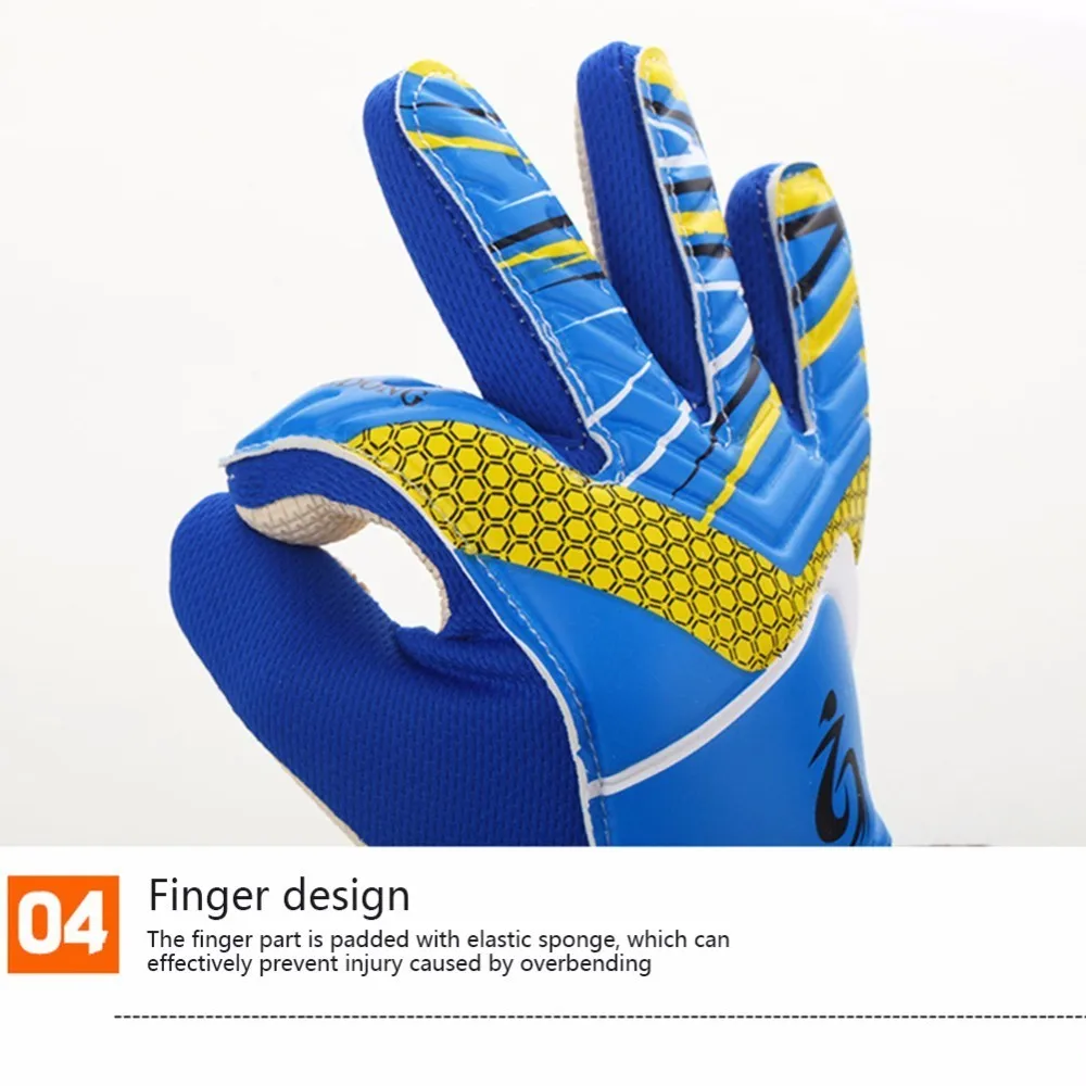 Kid's Soccer Goalkeeper Gloves guantes de portero for Children 5-16 Years Old Soft Goalkeeper Gloves Size 5/6/7