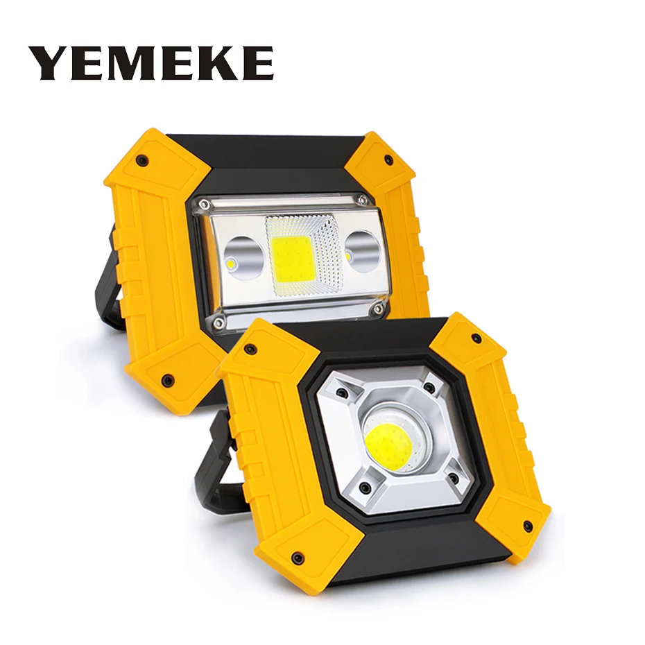 

Portable Spotlight 20W LED Floodlight Outdoor Spotlight Lamp Portable LED Flood Light Rechargeable LED Work Lights for Camping