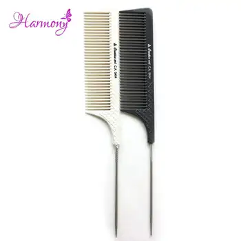 

5pcs/lot Black Fine-tooth Metal Pin Anti-static Hair Professional Salon Hair Styling Hairdressing Barbers Metal Tail Comb Brush