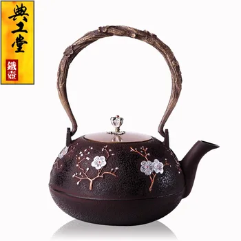 

hot Hot Sale 2016 Cast Iron Tea Pot No Coating Japanese Kung Fu Tea Set Handmade Japan Southern Kettle Pot With Filter 1200CC