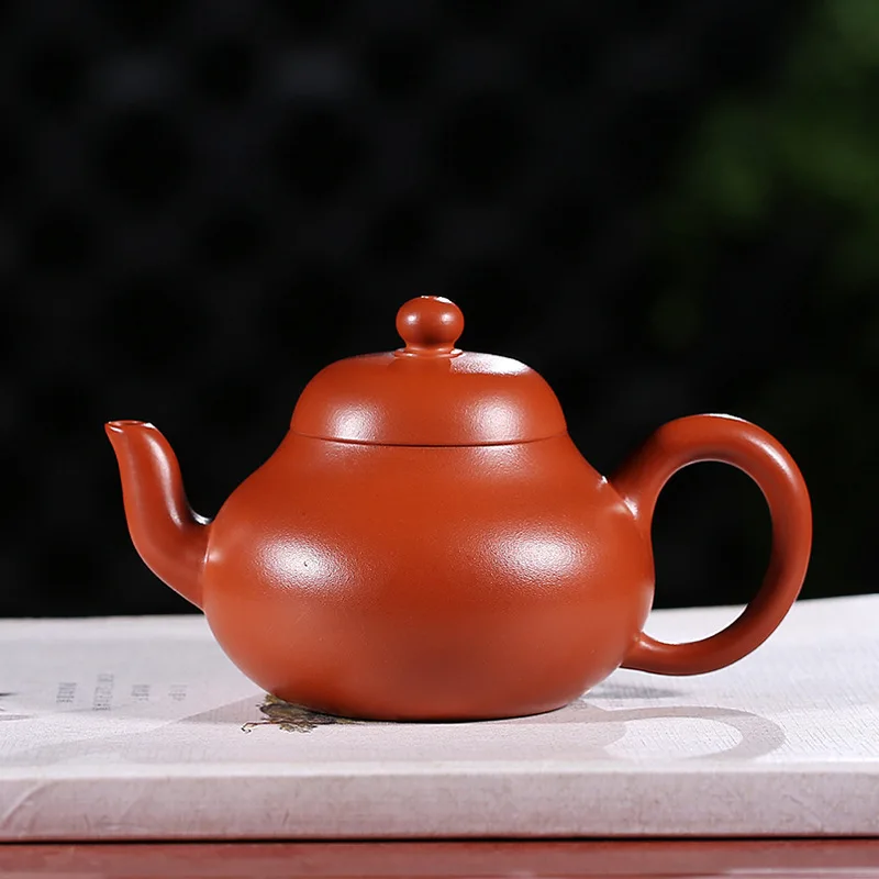 

Quality Goods Full Manual Raw Ore Zhu Sha Pear Shaped Kettle Infusion Of Tea Kettle Kungfu Online Teapot Tea Set Gift Suit