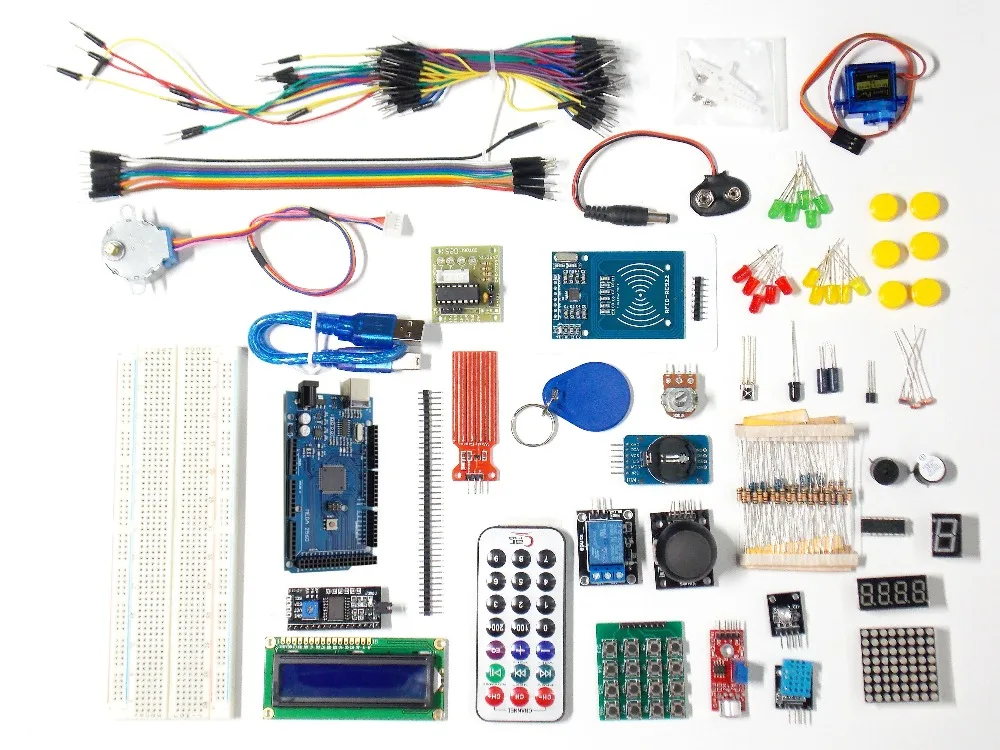 

mega 2560 r3 starter kit motor servo RFID Ultrasonic Ranging relay LCD
