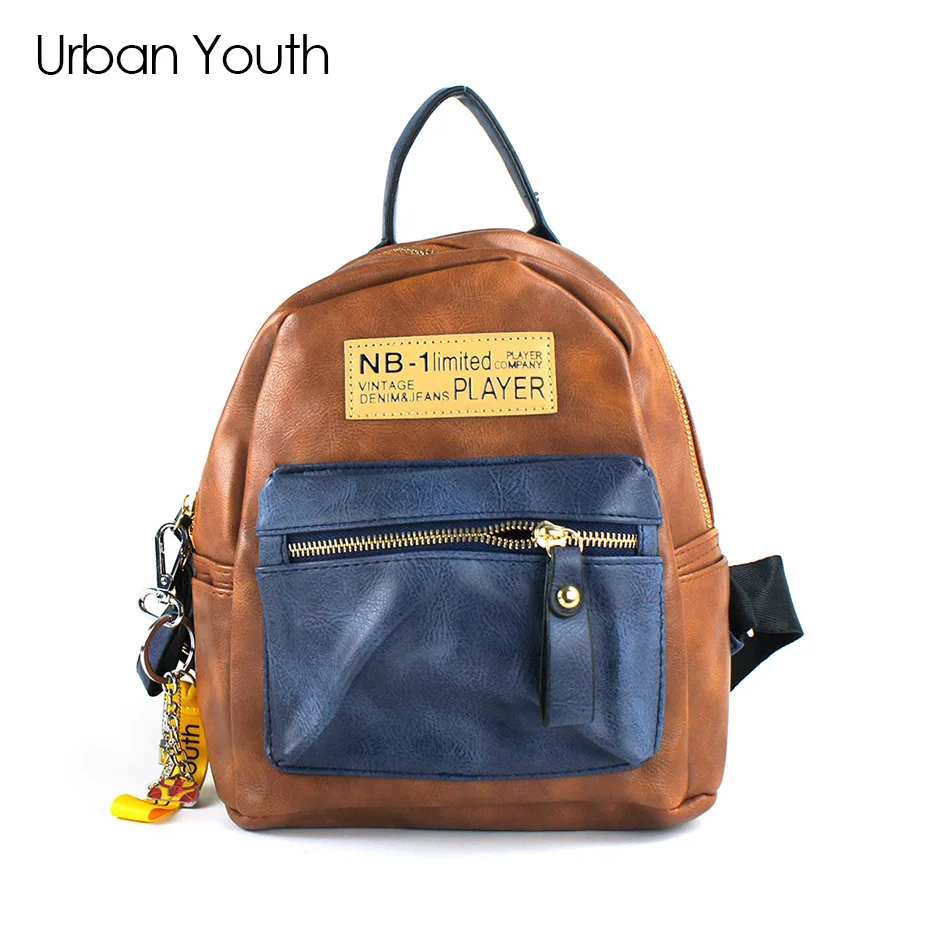 Urban Youth High Quality Women Silver Backpack Glossy Backpacks For Teenage Girls PU Leather Bag Students
