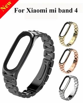 

New!!Luxury Stainless Steel Bracelet Replacement Watch Band Strap For Xiaomi Band 4 Accessories Mid Band Wrist Band 4