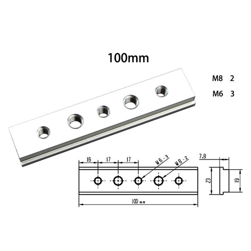 Алюминий 100 мм 200 мм 300 мм 450 мм M6 M8 Slide Slab T трек слот для направляющая для резки планка для крепления деревообрабатывающего инструмента маршрутизатор утварь для стола