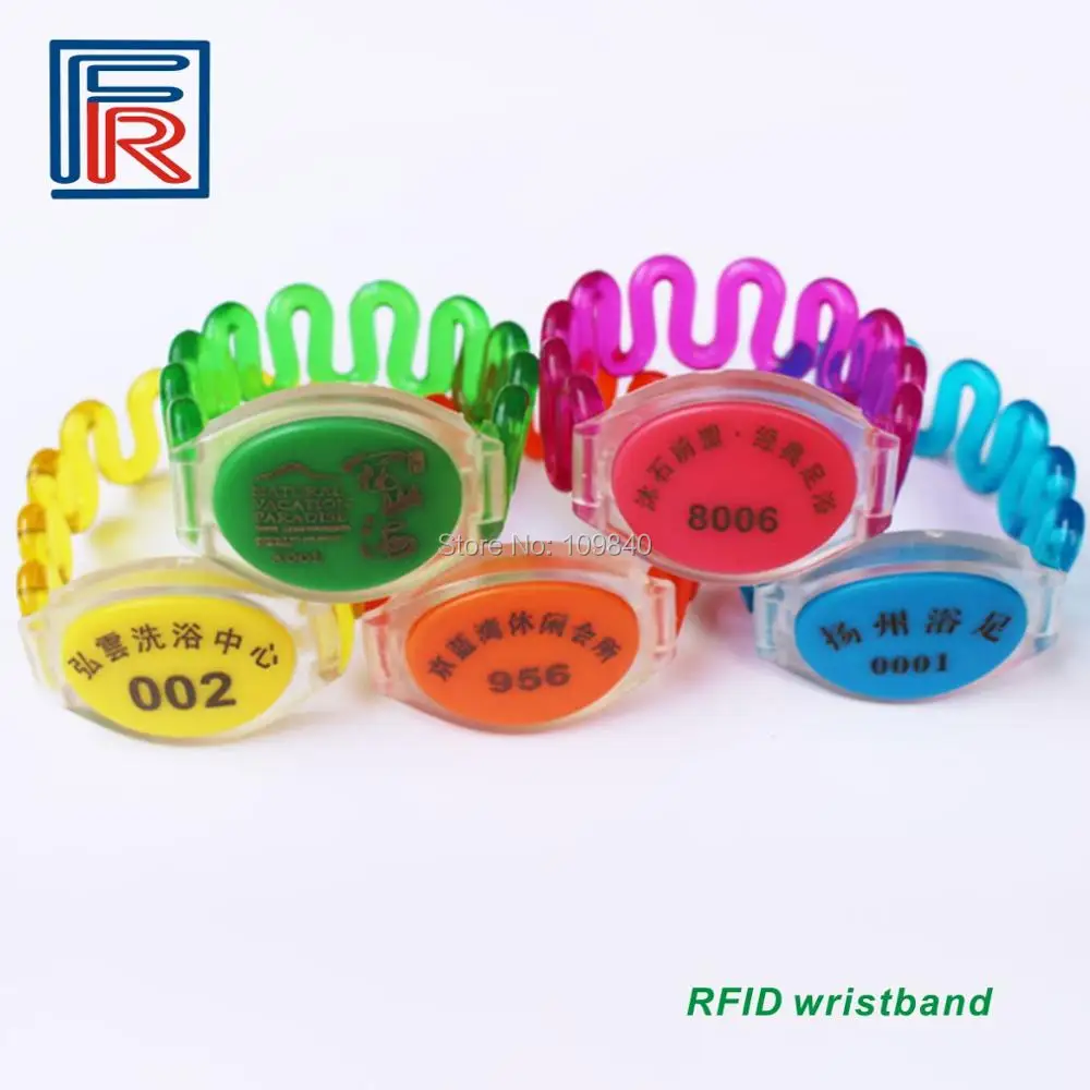 Swimming pool wristbands/Bracelets with 13.56MHz different color for