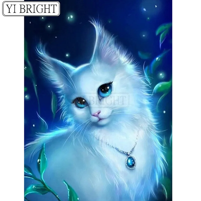 Diamond Painting Cartoon Patterns Needlework Embroidery Cat Rhinestone Home Decor Full Square Mosaic LK1 | Дом и сад