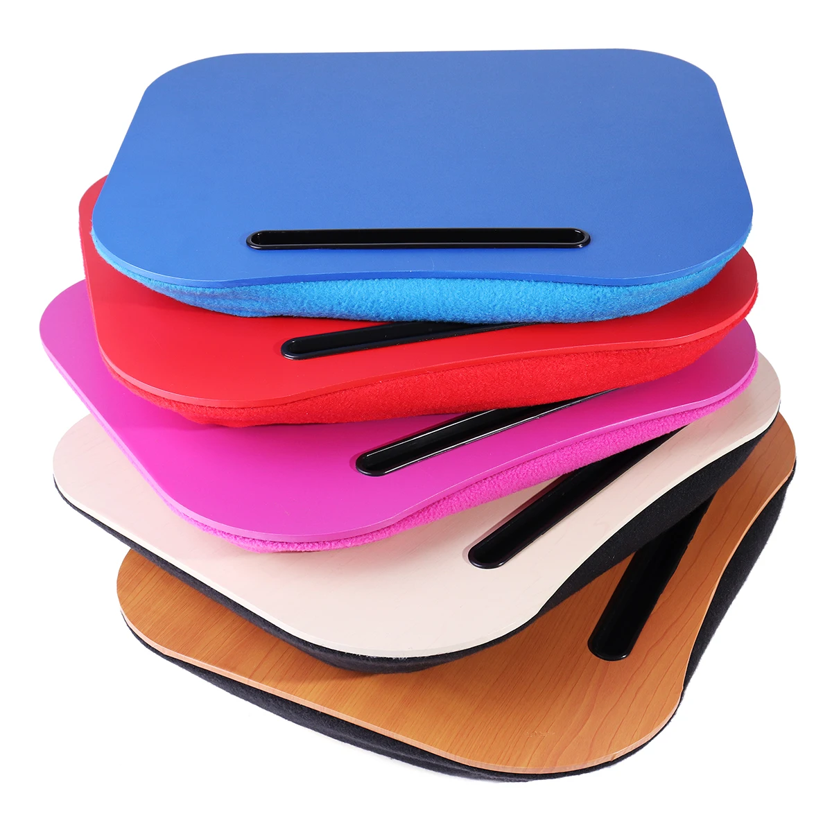  KICUTE Tablet Tray Desk Bed Cushion Office Knee Lap Handy Reading Writing Table Cup Holder Laptop S