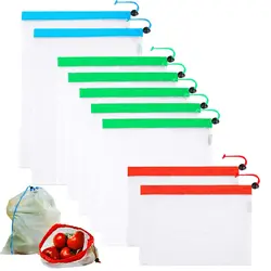 Многоразовые сетки производства сумки 9 шт. сверхпрочные и свет Вес сетки для товары узнаваемые тары Вес тег Multiuse