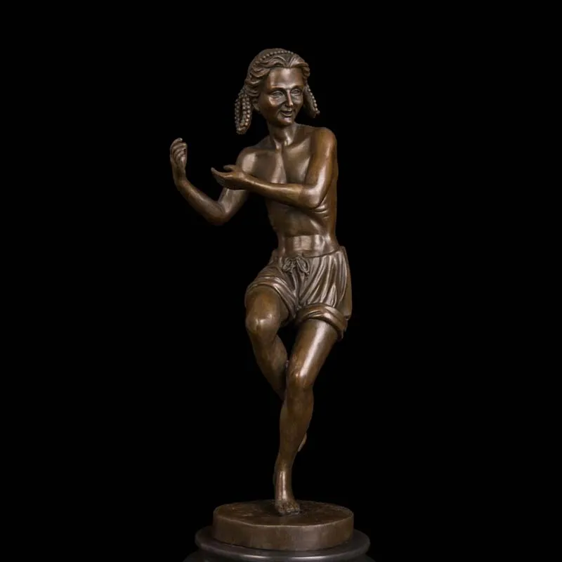 

Arts Crafts Copper pure bronze statue dancer sculpture dancing girl home decoration hot cast child gifts DS-131 pet