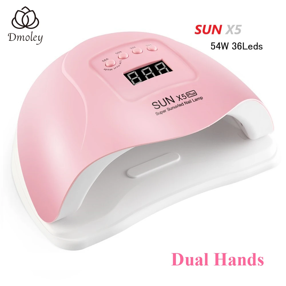 

SUN 5X Plus 54W UV LED Lamp Nail Dryer Dual UV Lamp For Curing UV Gel Nail Polish With Sensor Smart Timer Lamp For Nails