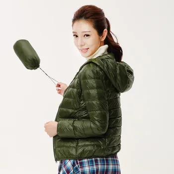 

New 2017 Winter Two Side Women 90% White Duck Down Jacket Women's Hooded Ultra Light Down Jackets Warm Winter Coat Parkas