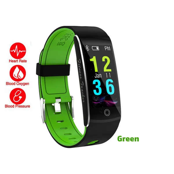 F10 Smart Band Цвет Экран Фитнес трекер умный Браслет IP67 Водонепроницаемый удаленного Управление спортивный браслет для Android iOS - Цвет: Зеленый