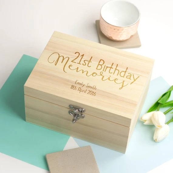 Personalized Wooden Box Anniversary Gift Couple Gift Wedding Keepsake Box,  Custom Engraved Memory Box Natural Wood - AliExpress