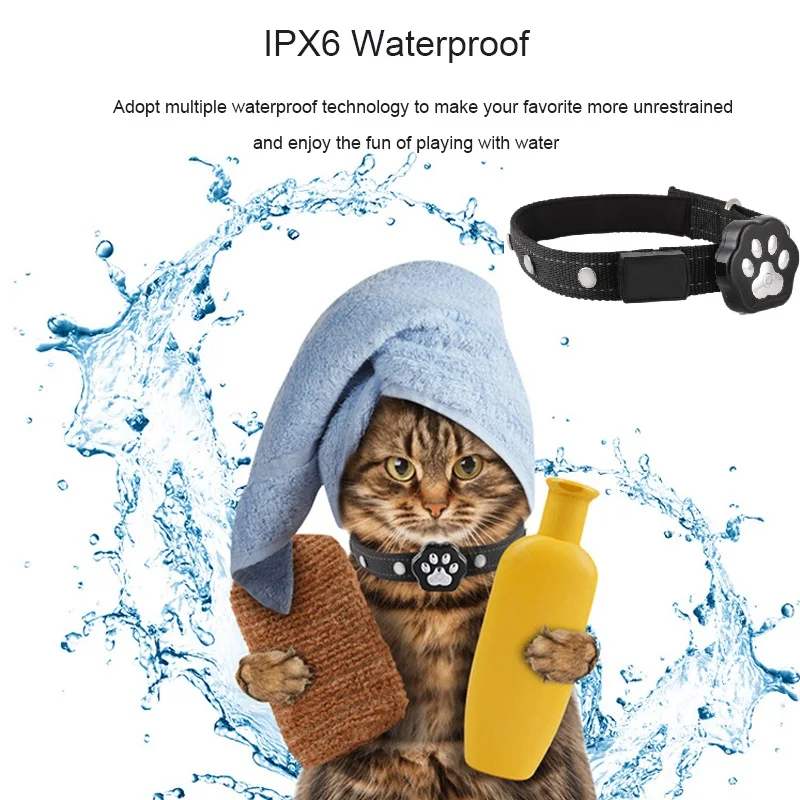 

Realtime Tracking Pet GPS Tracker Waterproof LED Smart Locator Dog Cat Anti-lost