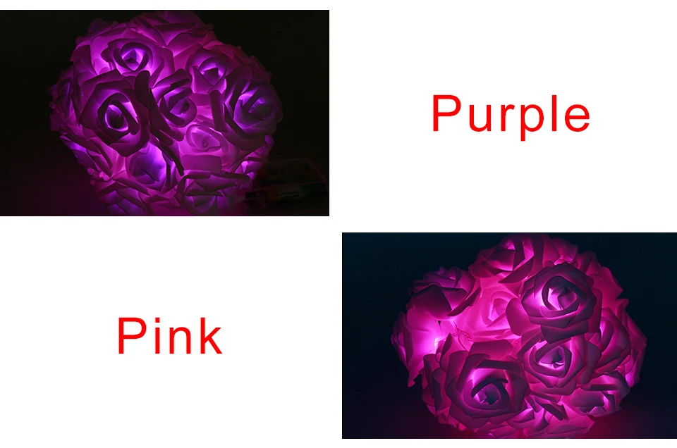 4M Rose LED String Lights AA Battery Powered 1-4 Meters 7 Color (8)