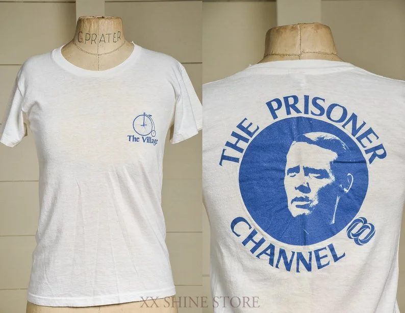 1960s The Prisoner teleshow I am a Man Not Number British tv Promo футболка 100% хлопковая для мужчин и женщин |