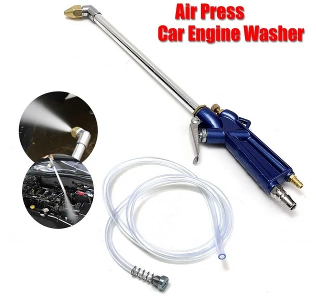 Goedkoop Koop! 400mm Motor Olie Cleaner Tool Car Auto Water Schoonmaken Pistool Pneumatische Tool met 120 cm Slang Machines Onderdelen Legering motor Care