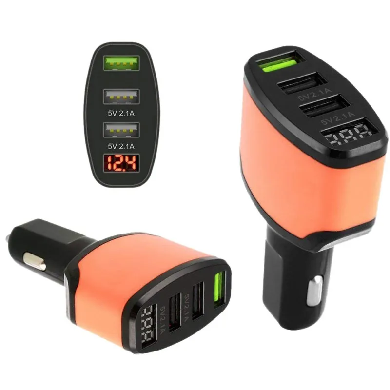 Автомобильное зарядное устройство с 3 USB портами 12 24 В 0 А|ЗУ и оборудование для