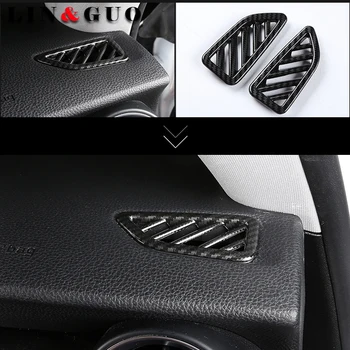 

2pcs Car styling Carbon fiber Dashboard Air Conditioning Vent Outlet Frame hub caps For Alfa Romeo Stelvio car accessories