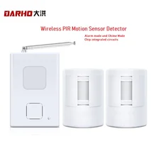 Darho dispositivo bem-vindo loja bem vindo chime infravermelho sem fio ir sensor de movimento campainha da porta alarme entrada alcance 300m