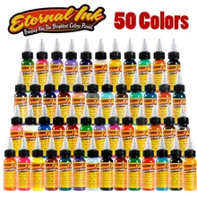 50 чернил, набор для татуировки, пигмент, 30 мл, тату, Перманентный макияж бровей, карандаш для губ, 50 цветов