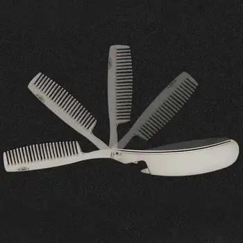 

Portable Men Anti Static mustache comb Stainless Steel Folding Comb Can Be Use As A Bottle Opener small design