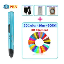 New Children Doodle Toy 3D Pen ADD 50M 100M 200M ABS Filament LCD Control Temperature Safe