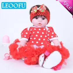 LEOOFU 50 см 20 дюймов реалистичные мягкие силиконовые возрождается для маленьких девочек прелестный bebe детские игрушки Реалистичного Детские