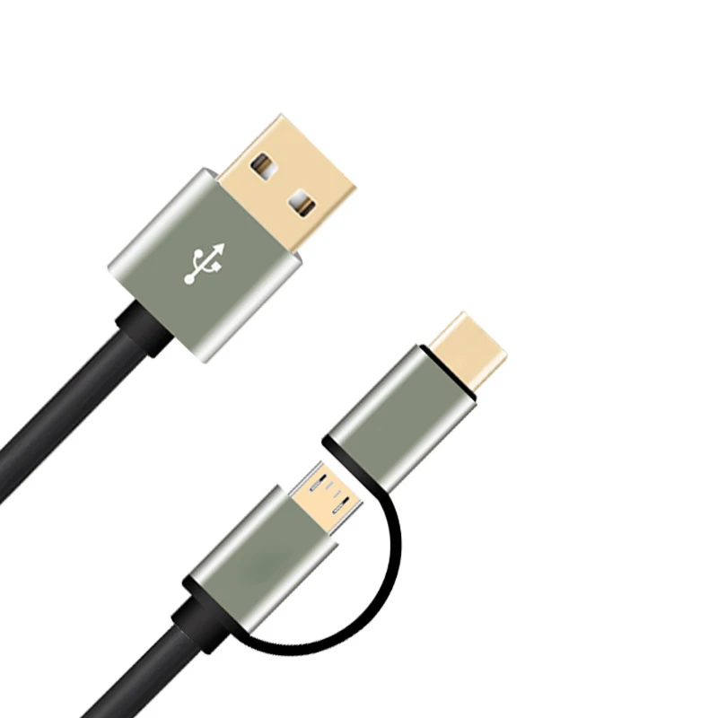 2 в 1 Весна type C Micro USB QC3.0/2,0 кабель передачи данных для быстрой зарядки USB-C пружинный Кабель зарядного устройства для XiaoMi huawei samsung Oneplus