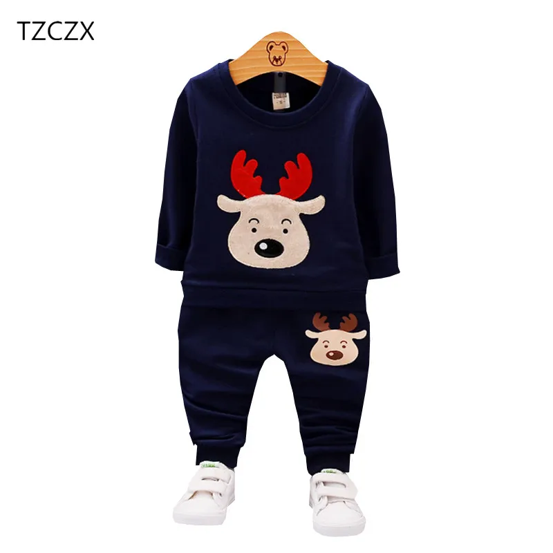

TZCZX-2620 New Children Baby Boys Sets Novelty Cartoon Printed Full O-Neck Pullover Suit For 1-4 Years Old Kids Wear Clothes