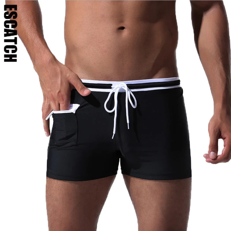 ESCATCH/Мужская одежда для плавания, Maillot De Bain, купальные костюмы для мальчиков, шорты-боксеры, плавки для мужчин, купальный костюм для серфинга, Banadores, Мужская одежда для плавания, быстросохнущая