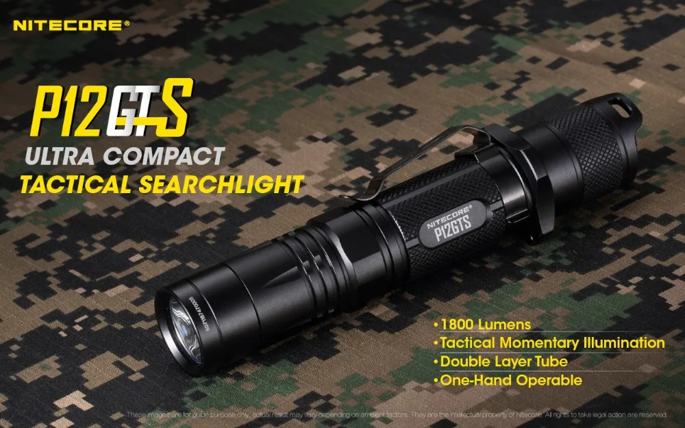 NITECORE P12GTS ручной тактический фонарь Cree XHP35 HD светодиодный Макс 1800 люмен луч бросок 226 м уличный фонарь для силовых органов