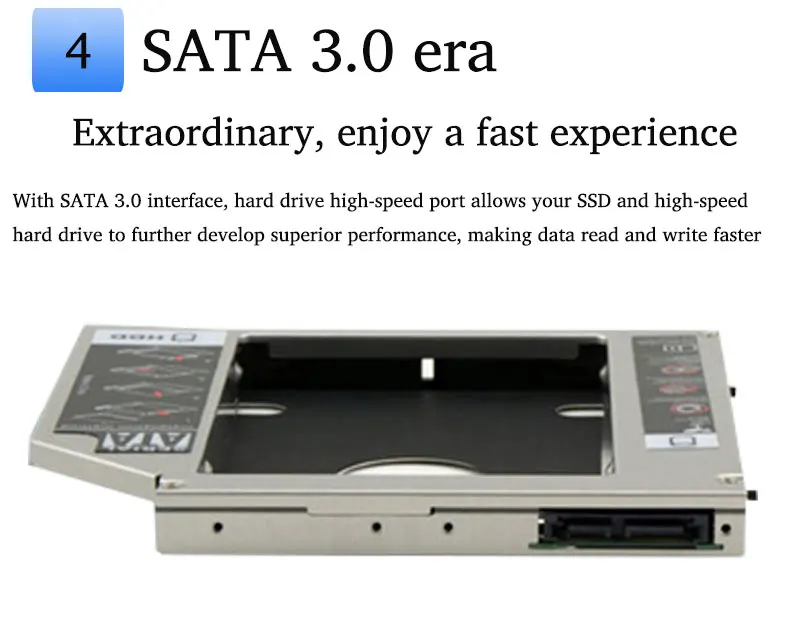 SATA 2nd HDD SSD модуль кэдди адаптер для Dell Latitude E5400 E5410 E5420 E5430 E5500 E5510 E5520(подарок оптический привод ободок