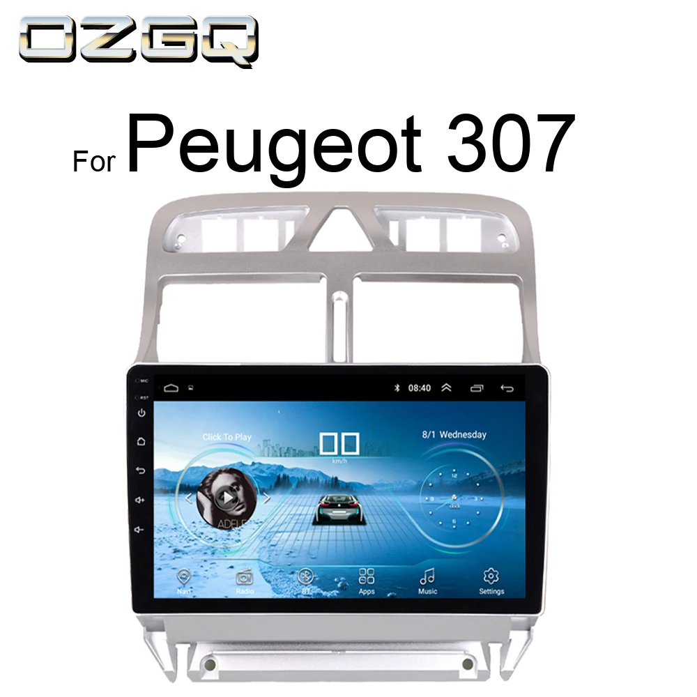 

OZGQ Radio Car Android 8.1 System 9'' Touch Screen Multimedia Navigation For Peugeot 307 2002-2013 With Wifi GPS WIFI