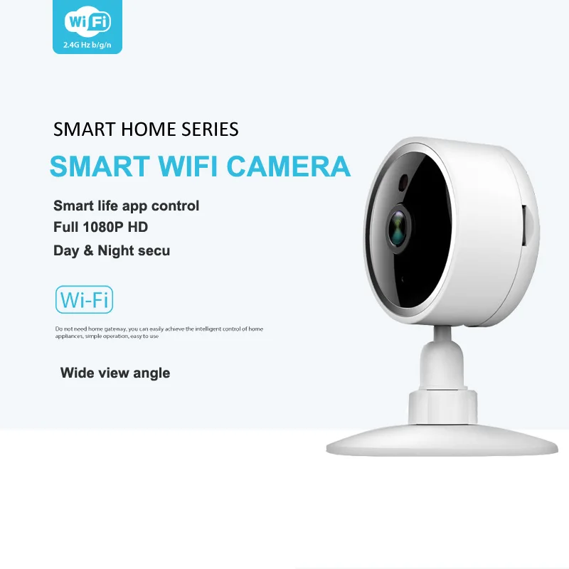 

Tuya Smart Life 1080P Wireless CCTV WiFi P2P Security IP Camera baby monitor works on amazon alexa send motion alarm