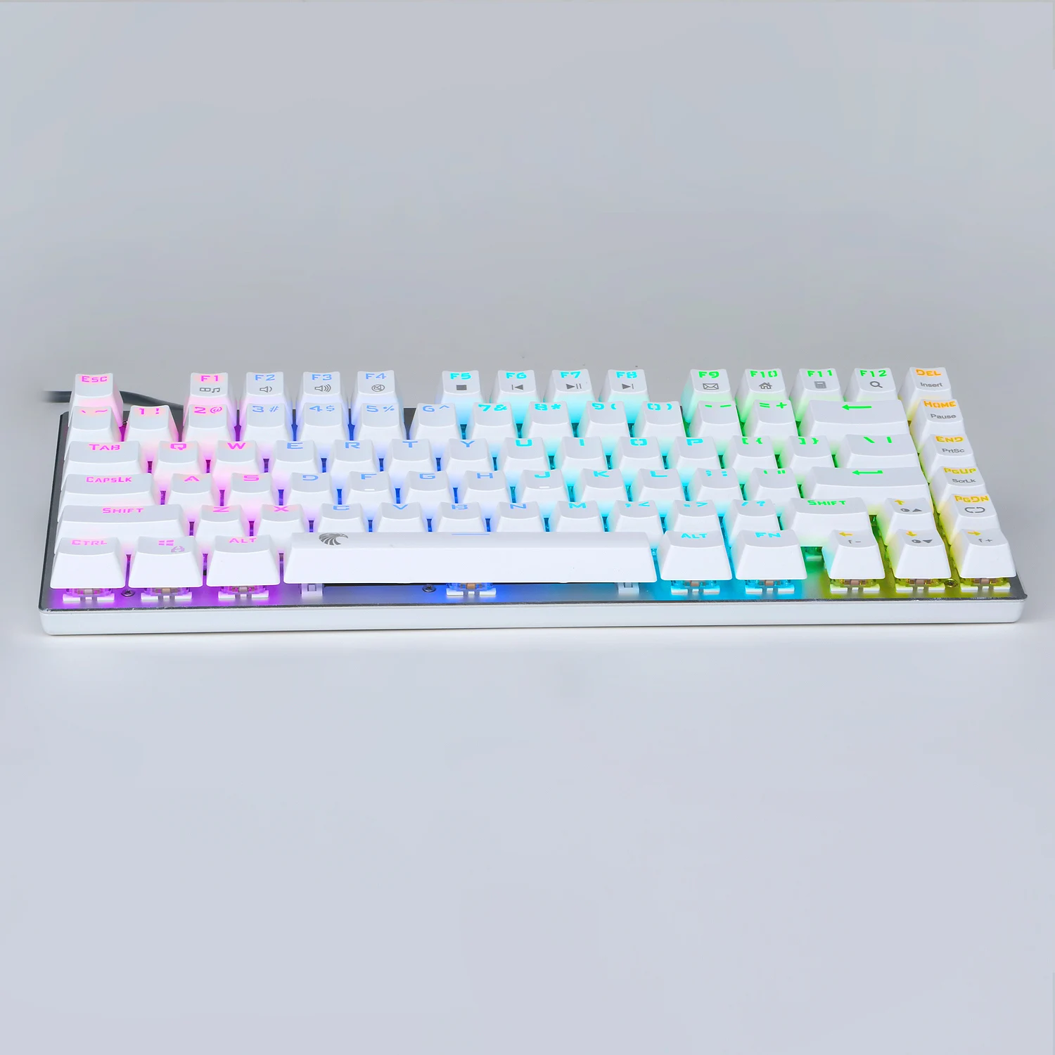 Z88 маленькая механическая клавиатура без ключа RGB светодиодный подсветка Outemu синий переключатель компактный эргономичный дизайн 81 клавишная клавиатура раскладка США