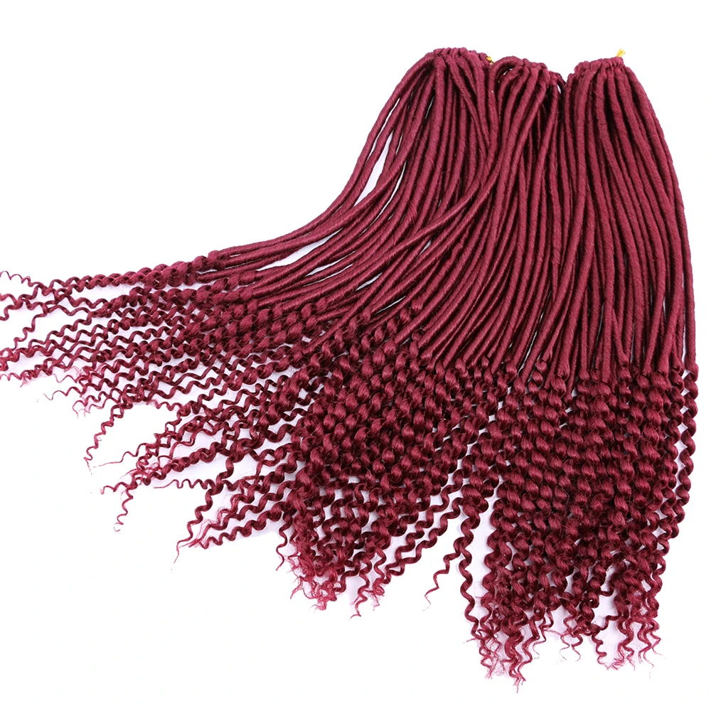 

Angie Faux Locs Crochet Braids 18-20 Inch Soft Synthetic Hair Extension 24 Stands/Pack Goddess Faux Locs crochet Hair