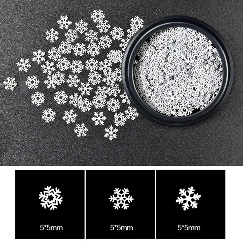 

High Quality White Snowflake Nail Art DIY Nail Decoration Stickers Christmas Snow Piece Nail Stickers 3D Adhesive Decoration