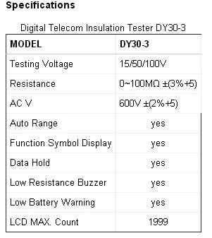 DY30-3 100 м Ом Сопротивление изоляции тестер для цифровой мегомметр