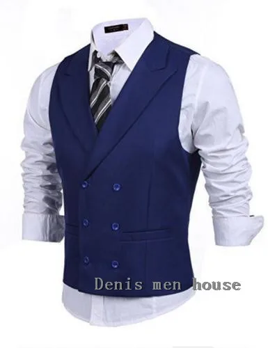 

2018 New Arrival Men's Classic Formal Business Slim Fit Chain Dress Vest Suit Tuxedo Waistcoat