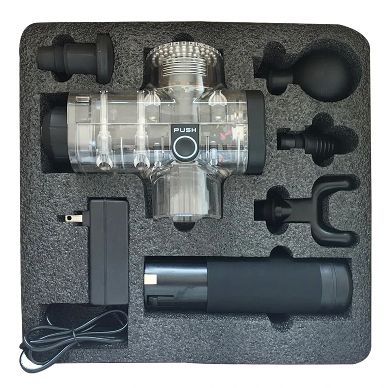  Muscle Therapy Massage Gun Pain Relief after Exercising 3 Levels Speed Low Noise 4 Massage Heads Mu