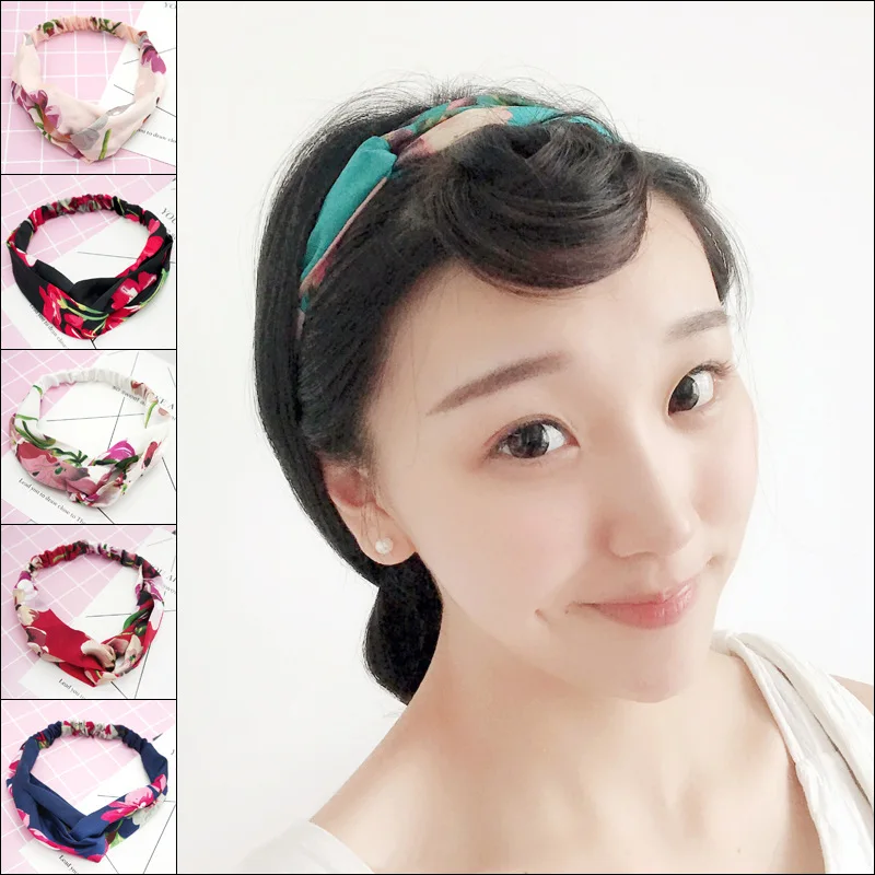 1 PCS Teens Girls Flower Floral Bow Hairband Turban Knot Rabbit Kids Headband New born Headwear Hair Band Accessories