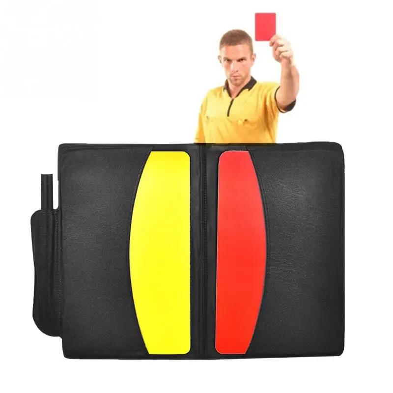 

Soccer Referee Red Yellow Card Set Portable for Soccer Games Sports Referees Red/Yellow Cards with Case+Pencil