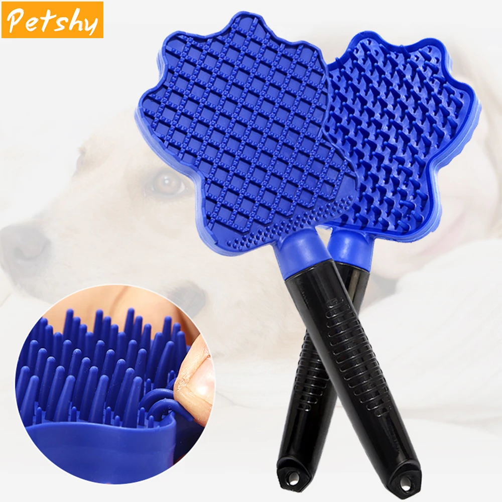 cheap Petshy Multifunction Cat Dog Hair Remover Comb Cleaner Massage Bath Brush Portable Clothes Bed Sofa Pet Hair Cleaning Lint Brush